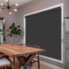 Black Roller Shades in hall