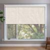 Beige Roller Shades in window