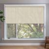 Light Brown Roller Shades in window