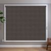 Dark Roller Shades in room