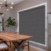 Grey Roller Shades in hall