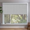Grey Roller Shades in window