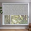 Grey Roller Shades in window