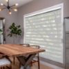 White zebra blinds in hall