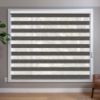 Grey/Silver Zebra blinds in room