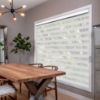 Grey/Silver Zebra blinds in hall