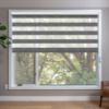 Grey/Silver Zebra blinds in window
