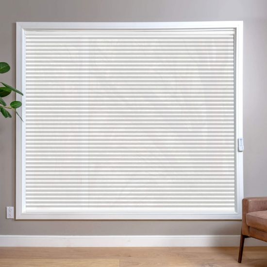 White HoneyComb Shades in room