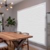 White HoneyComb Shades in hall