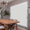 White HoneyComb Shades in hall