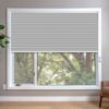 Silver HoneyComb Shades in window