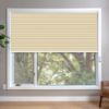 Gold HoneyComb Shades in window