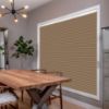 Light Brown HoneyComb Shades in room