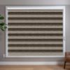 Light Brown Zebra Blinds in room