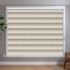 Black blackout zebra blinds in hall