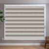 Beige Zebra blinds in room